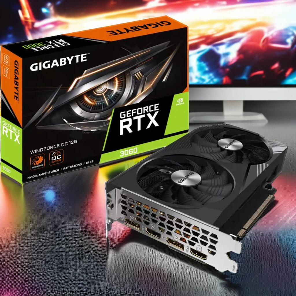 Newest RTX3060 12g RTX 3060 Graphics Card 12 gb Rtx 3060ti GPU GA106 china graphic card  GV-N3060WF2OC-12GD