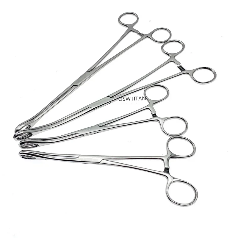 18CM/25CM Sponge Forceps  Straight/Curved Serrated Jaws Surgical Instruments