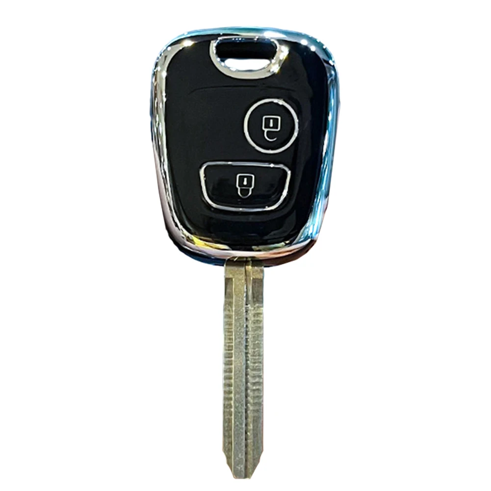 

Car Key Cover Case For TPU Material for 2 Button Remote Compatible with For 106 107 206 207 307 and For Toyota For AYGO