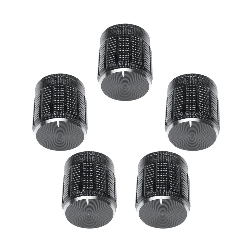 5/10 pezzi in lega di alluminio potenziometro manopola tappo manopola di controllo del Volume interruttore di rotazione del cappello per albero in