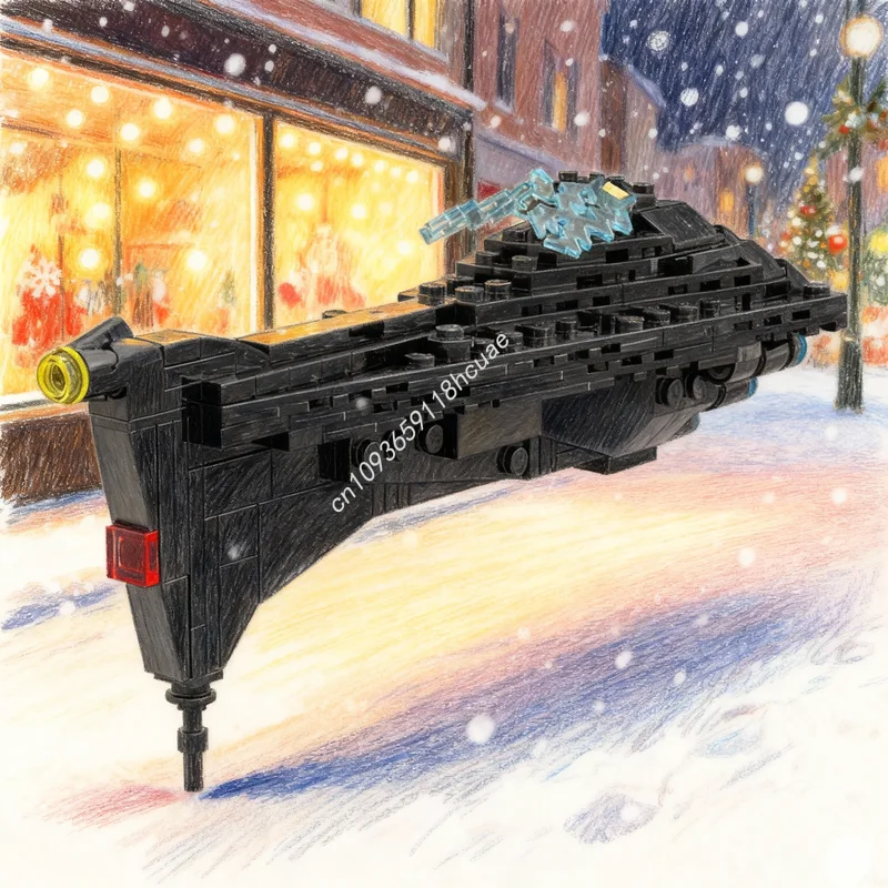 

155 деталей MOC Звездный уничтожитель Eclipse, микрофайтер, модель для сборки, конструктор, рождественский подарок, игрушка, кирпичики для детей