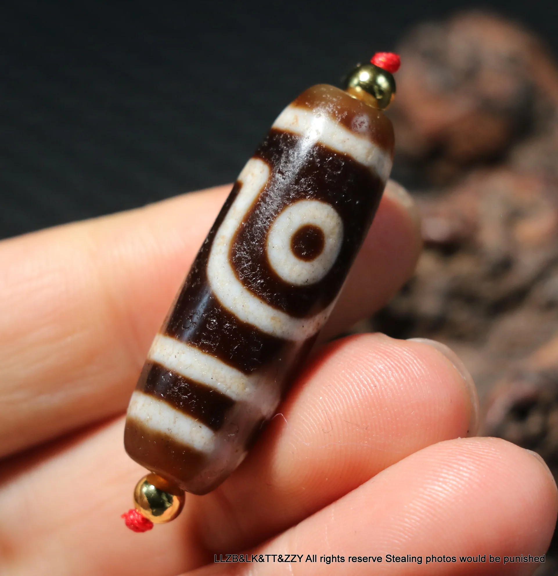 

Magic Energy Tibetan Top Old Agate 2 Eyed Pure Love dZi Bead Totem Fit For Bracelet LKbrother Talisman UPD0618A19