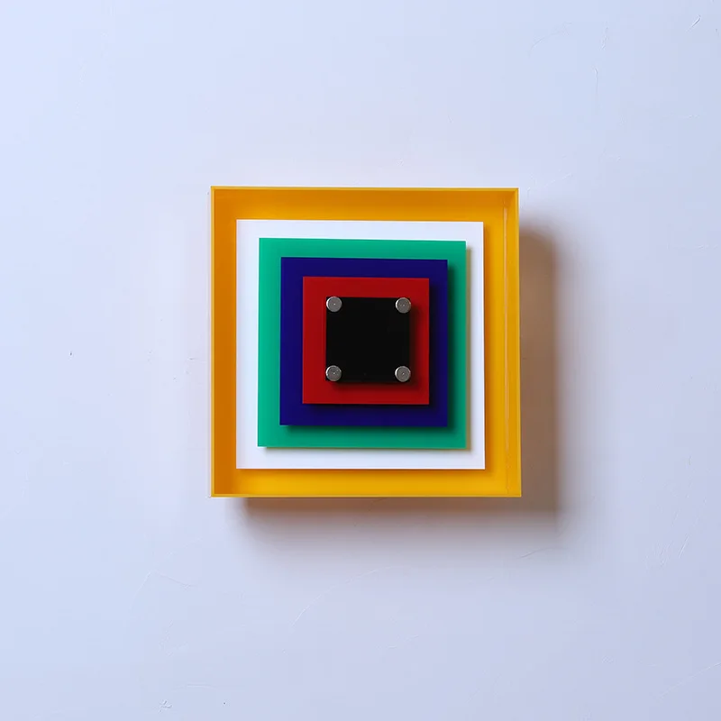Memphis Vintage Square Acylic Wall Lamps Colorful Bauhaus Minimalist Living Room Bedroom Hallway Atmosphere Artistic Decoration