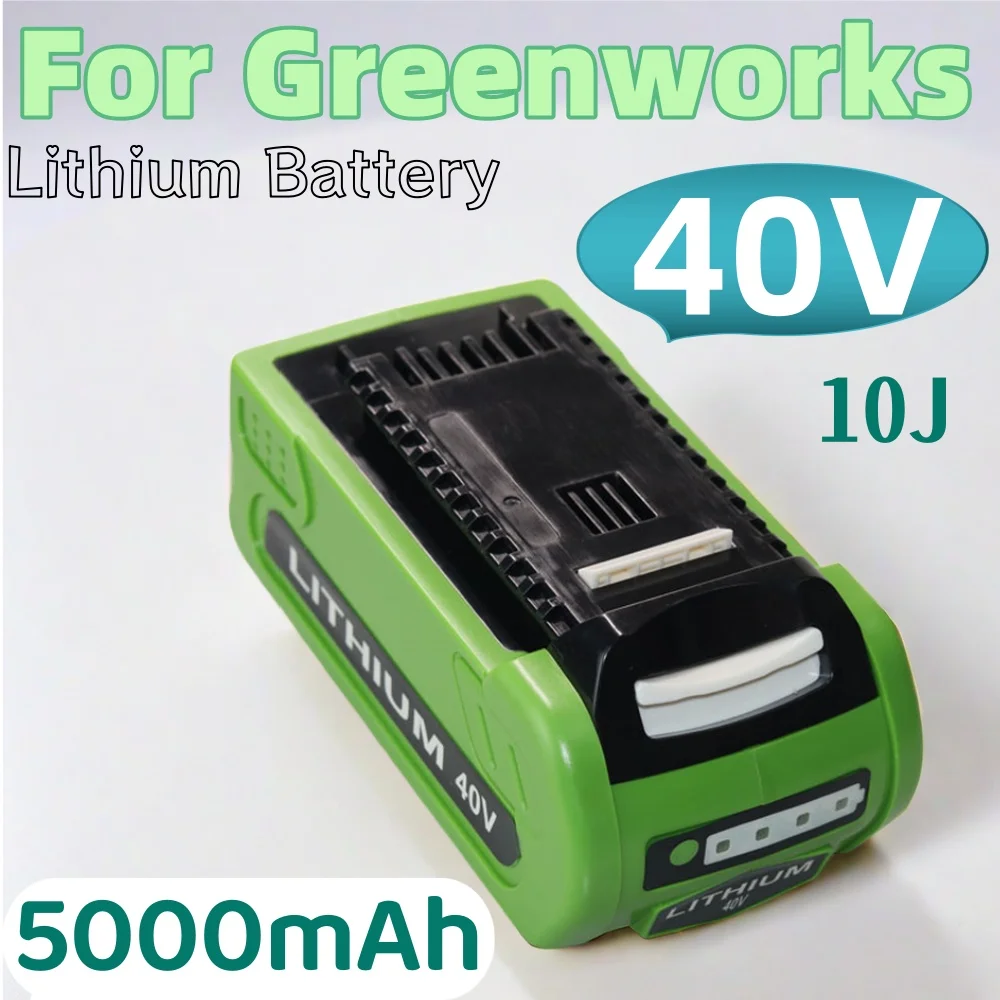 

5000mah 40V Rechargeable Lithium Battery for Greenworks 29462 29472 29282G-Max Gmax LawnmoWer Power Tools