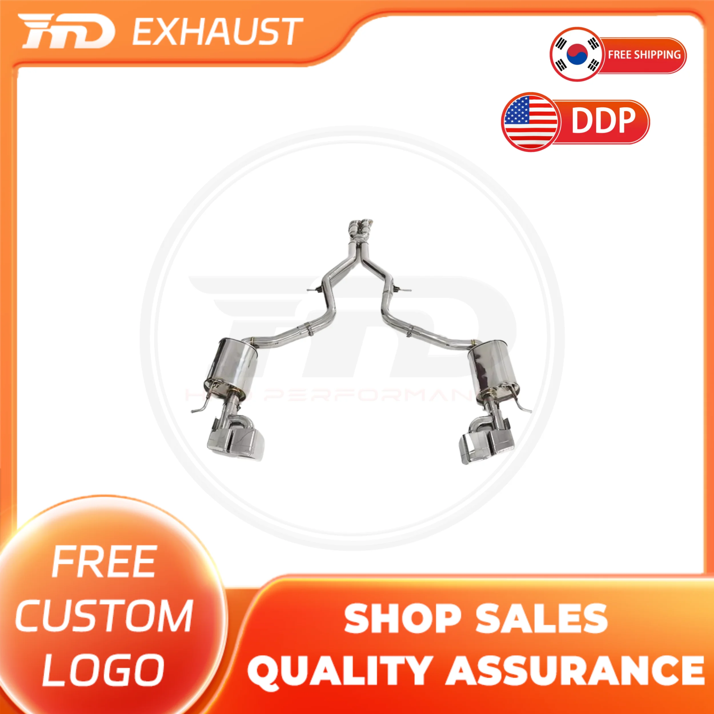 

HMD Hot Sale Stainless Steel Exhaust System Performance Catback Exhuast for Mercedes Benz AMG E63 E55 W211 Muffler With Valve