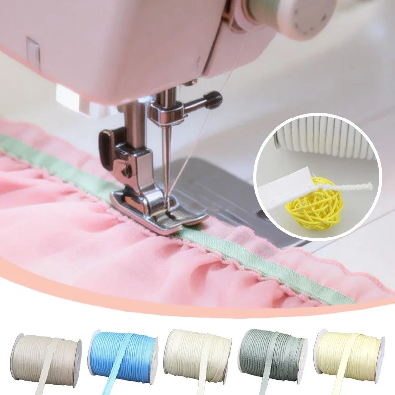 

65Meter Cheongsam Skirt Textile Wrapped Edge Cotton Piping Bias Cord Tape Binding Cloth for DIY Patchwork Garment Sewing