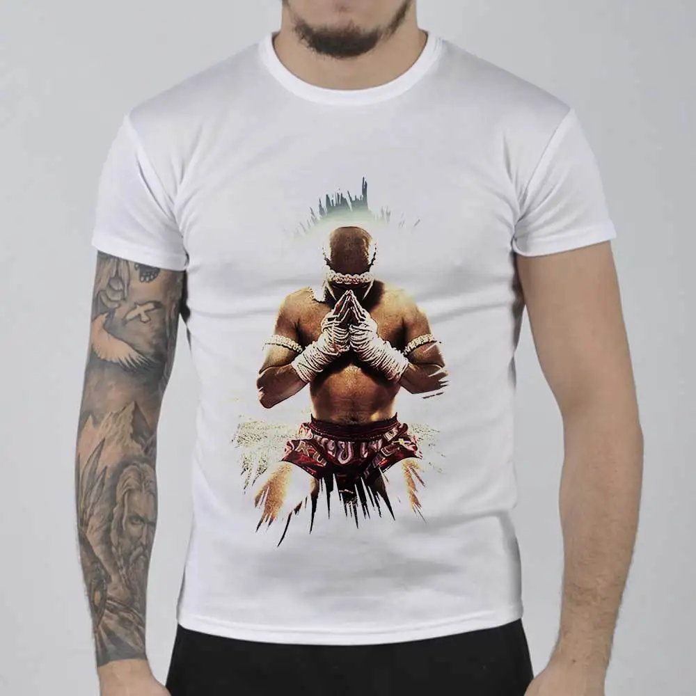 Cool Design Muay Thai Fighter MMA Combat Training T-Shirt. Summer Cotton Short Sleeve O-Neck Mens T Shirt New S-3XL