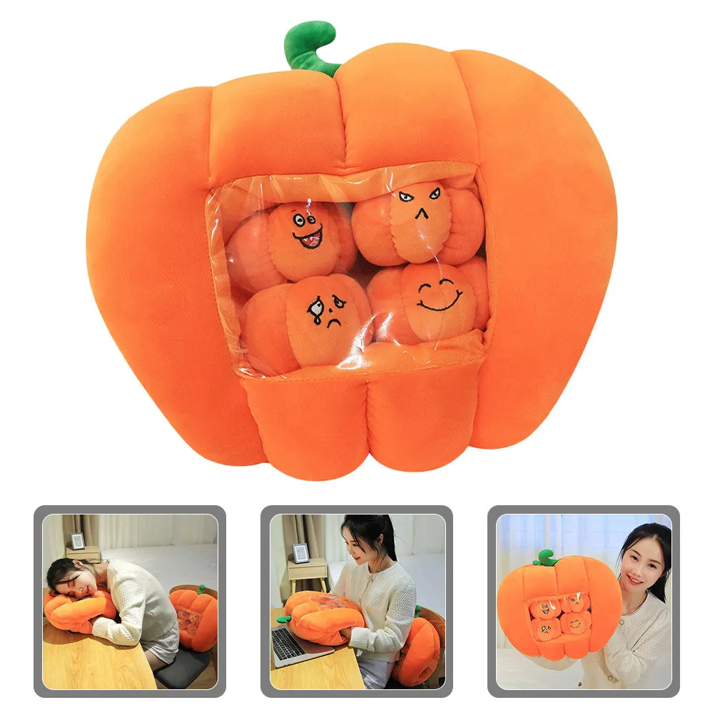 

Halloween Pumpkin Pillow Visible Design Cute Cartoon Throw Pillow for Hugging Sleeping Room Decor Gift Home Decoration Sofa Bed