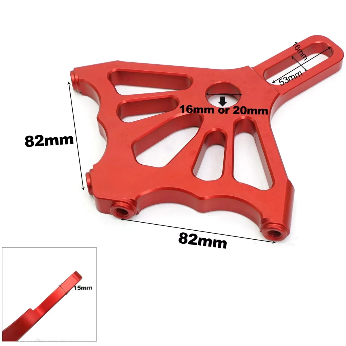 Motorcycle 4 Piston Brake Caliper Adapter Bracket 82mm Hole Distance For 220mm Brake Disc Modified Aluminum Alloy Caliper Mounts