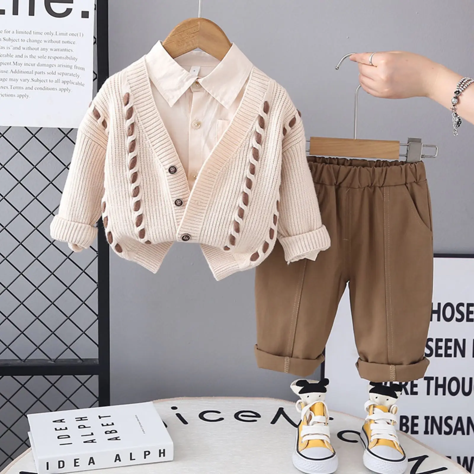 

New Style Kids Casual Long-Sleeve Autumn Set Fashion Simple Design Comfortable Daily Wear Outfits Children Outwear Dress up