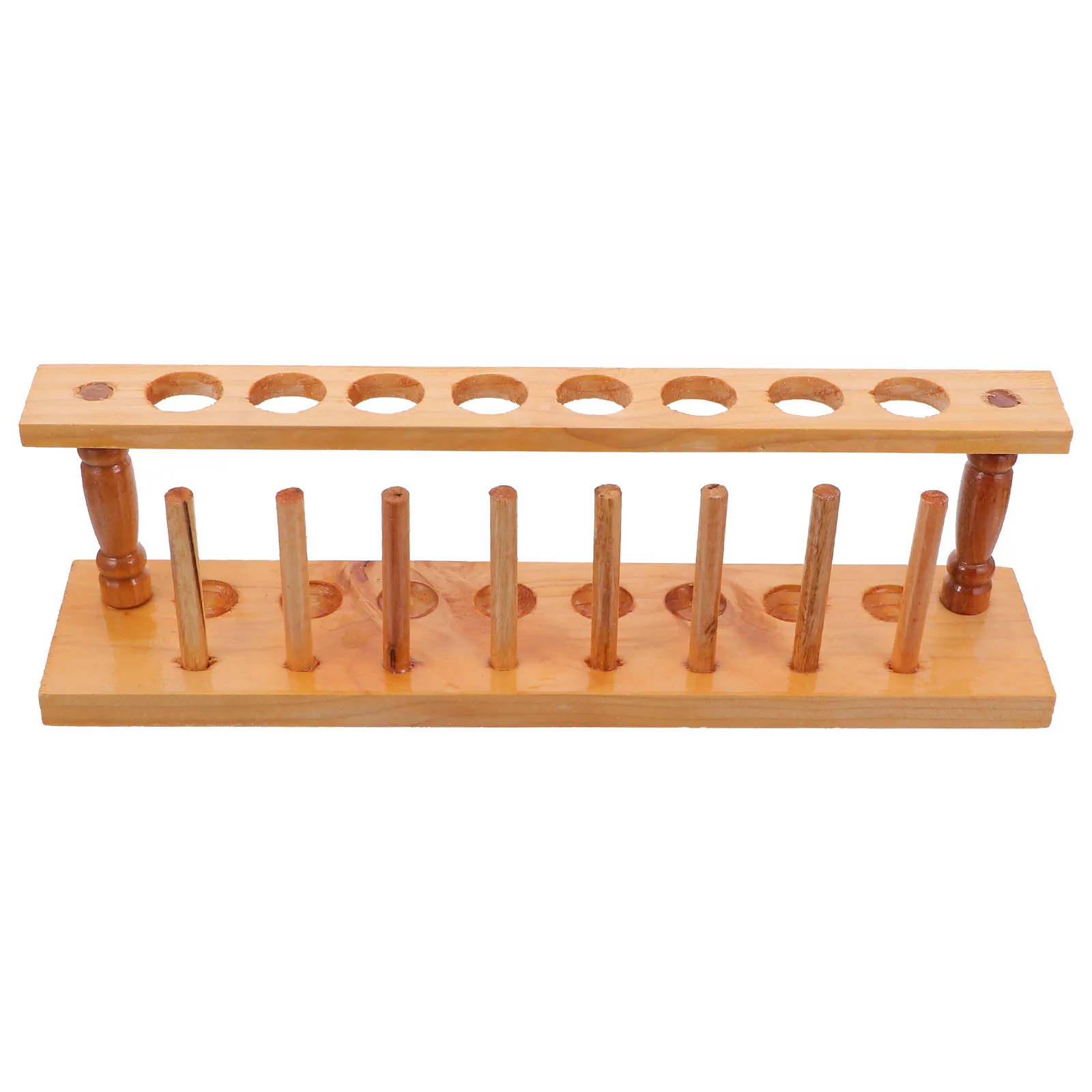 Wooden Test Rack Premium Wood Lightweight Portable Laboratory Tube Stand For School Lab Use Polished Surface Tube