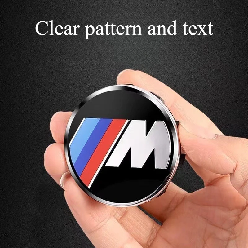 مناسبة لسيارات BMW غطاء محور العجلة 68 مم أزرق أبيض أسود شعار ديكور السيارة غطاء مركزي بلاستيكي 56 مم أسود أبيض