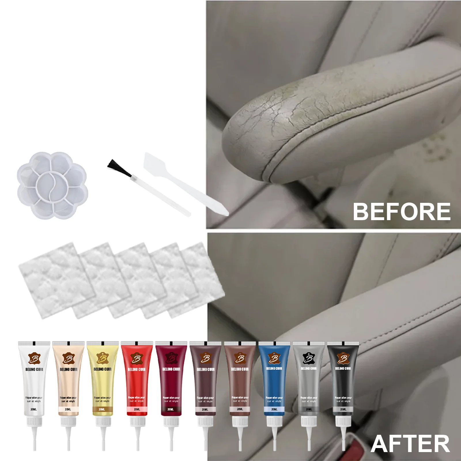 Leather Color Paste Patching Cream Leather Scratches Crack Repair Car Leather Leather Seats Skin Repair