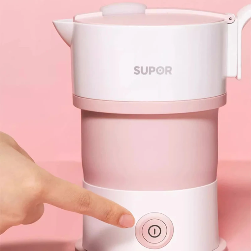 Foldable Electric Kettle, Portable Travel Boiling Cup, Mini Stainless Steel Heating Mug, Compact Thermal Water Boiler