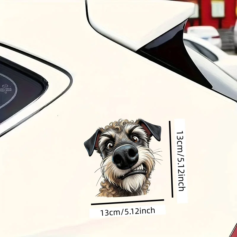 1 contrasting cute and adorable puppy creative car sticker, suitable for cars and laptops