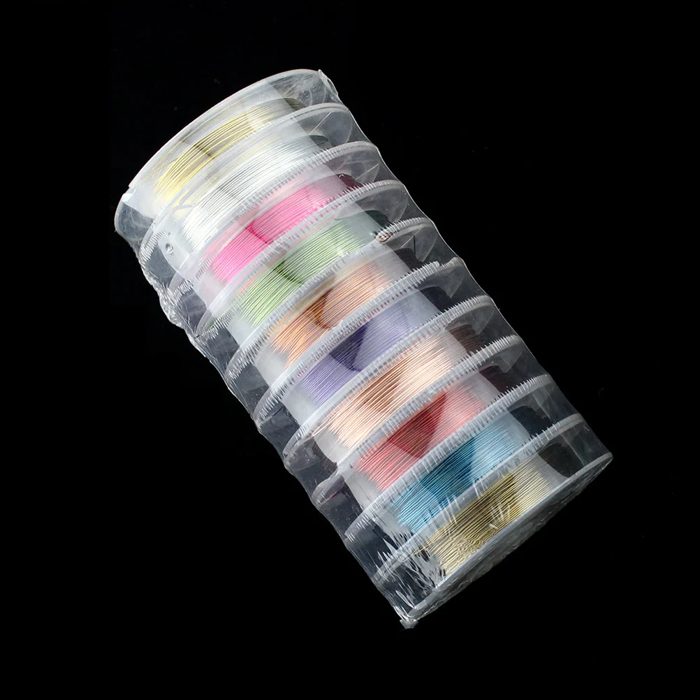 10 rouleaux de cuivre coloré 0.3Mm 10M, 10 pièces, pour artisanat de perles, bricolage, arrangement Floral, fabrication de chapeaux, couleur cuivre pour la fabrication de bijoux