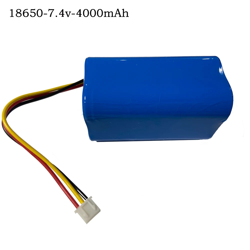 7.4 V 4000 mAh Oplaadbare Batterij 18650 2S2P Batterijen Voor Bluetooth speaker, zonne-licht, Monitor + Beschermende boord XH2.54-3P Plug