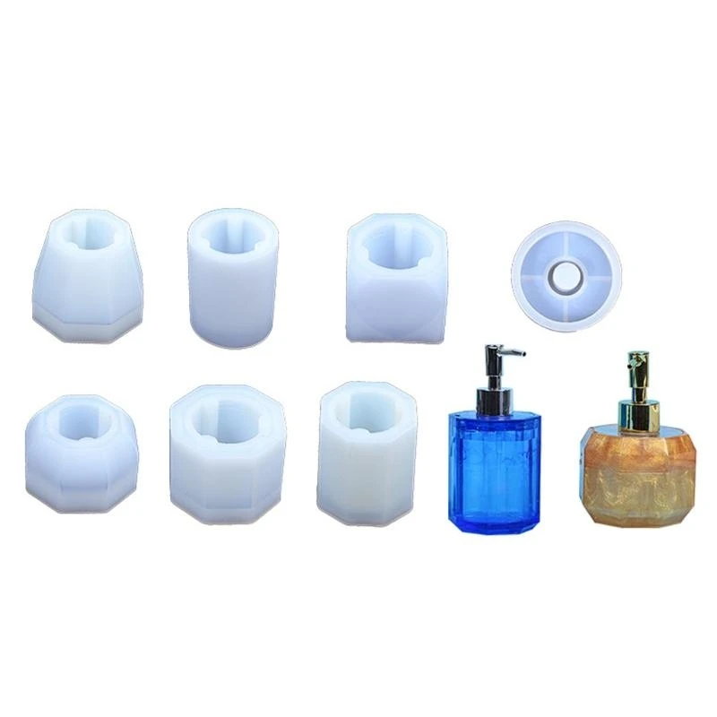 195C Hand Sanitizer Bottle Epoxy Resin Mold DIY Craft Soap Pump Bottle Silicone Mould