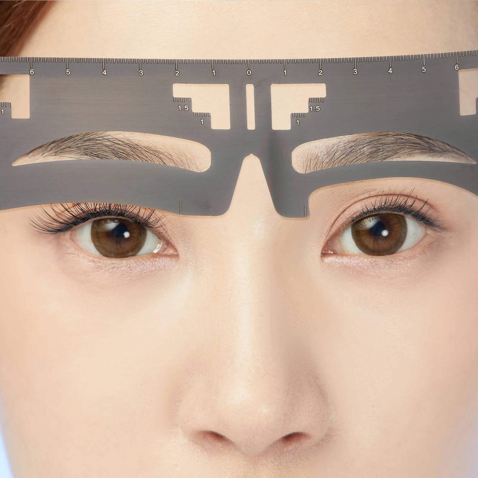 

2Pcs Eyebrow Shaping Stencils Ruler Template Easy to Use for Women Perfect for Makeup Beginners Cosmetics Symmetrical Measuring
