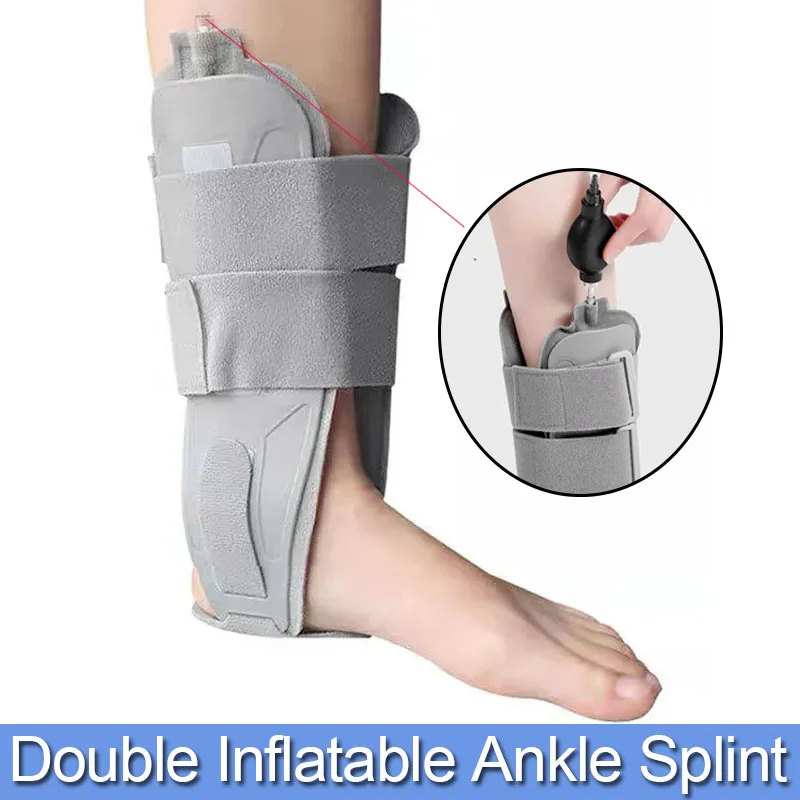 

Double Inflatable Ankle Splint Brace-Adjustable Rigid Stabilizer for Sprains,Tendonitis,Cast Support and Injury Protection Unise