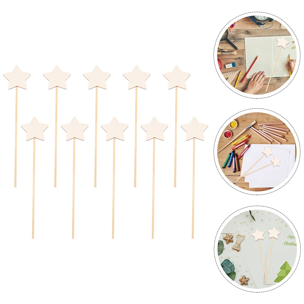 10 Pcs Star Fairy DIY Princess Kit Toys Children Plaything Wood Sticks Aldult