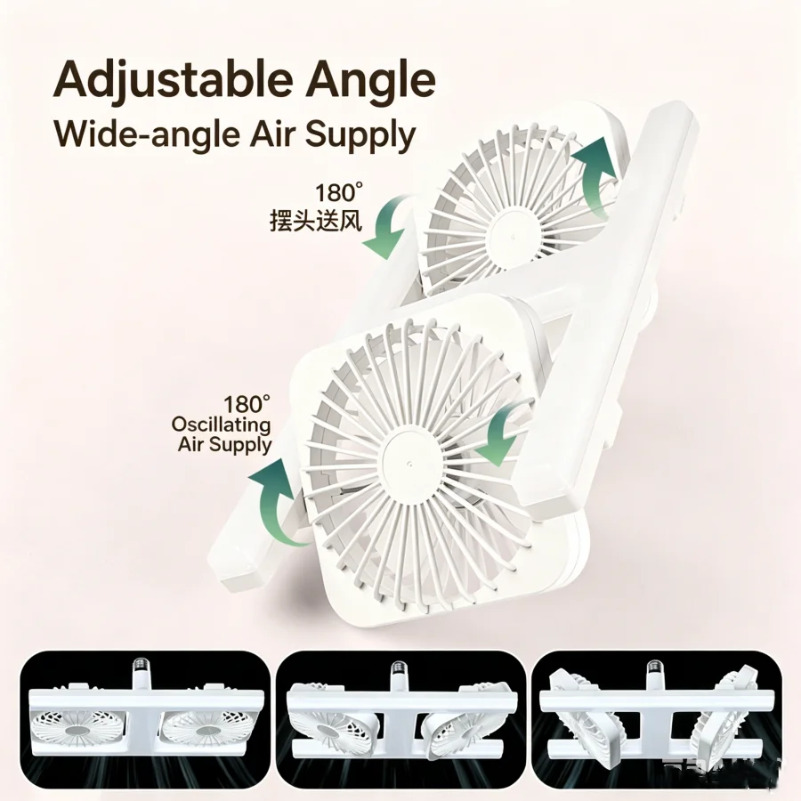 60W Double Ceiling Fans with Lights New led Ceiling Fan Light 85-265V E27 Dimmable led Fan Lamps with Remote control Adjustable - view 5