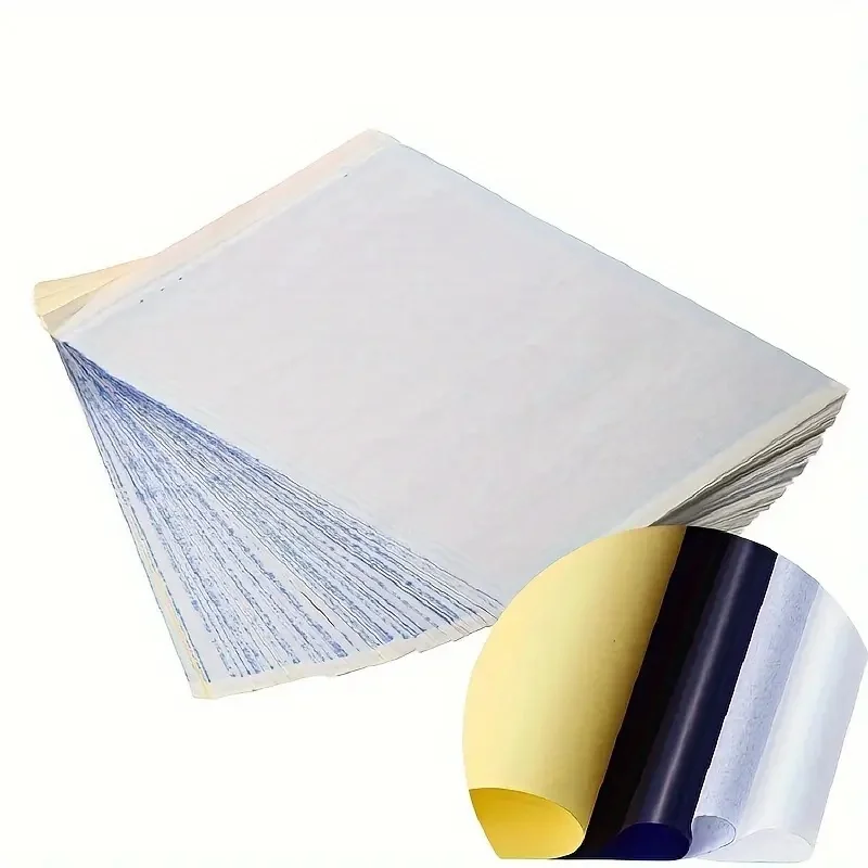 100pcs Tattoo Transfer Paper Transfer Stencil Paper Tattoo Copier 4 Layers A4 Size Tool for Tattooists Tattoo Supplies