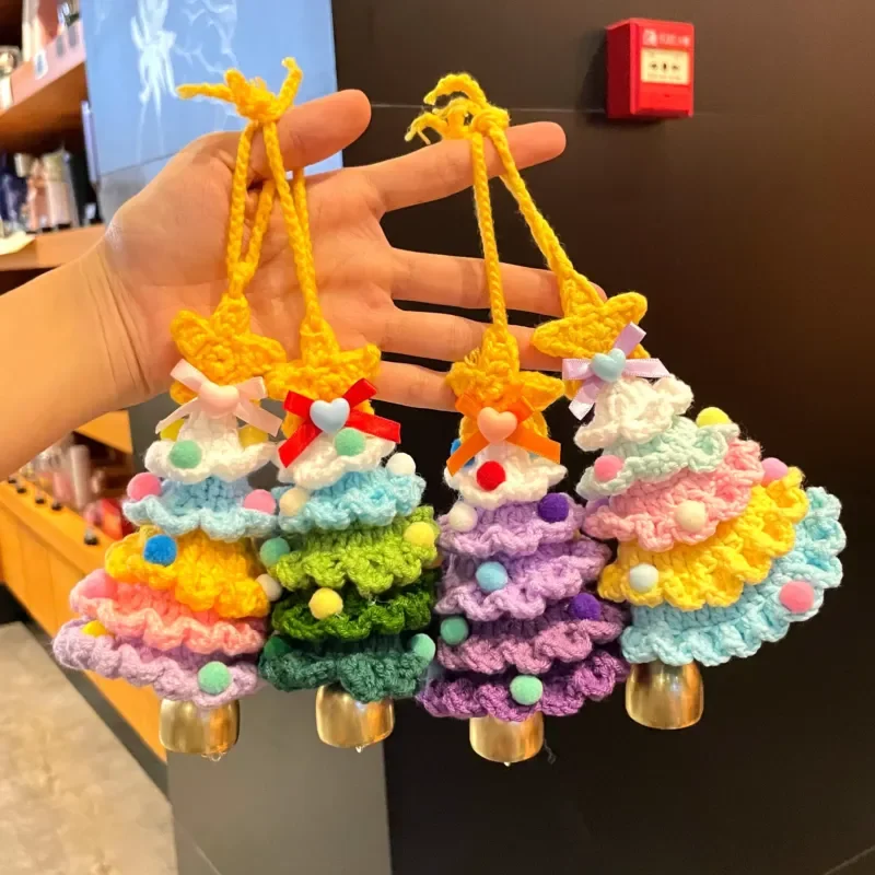 Wool Woven Christmas Tree Pendant Car Hanging Ornament Xmas Eve Atmosphere Decoration Small Gift For Children Home Decor