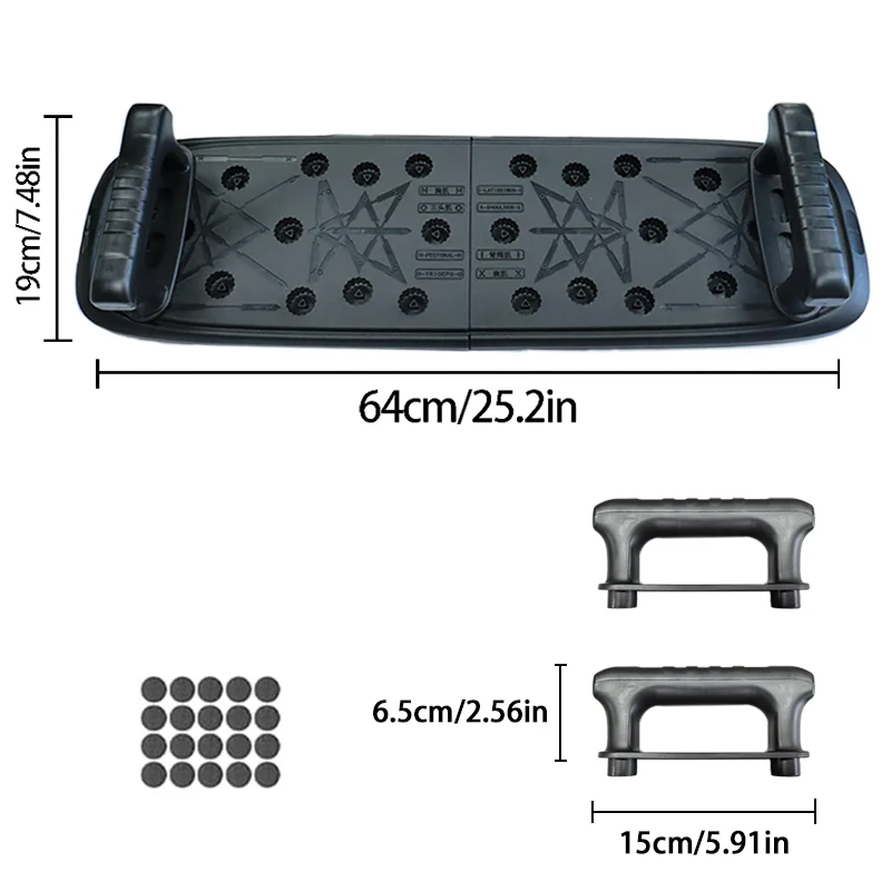 Foldable Push-up Board Non Slip Fitness Muscle Exerciser Portable Abdominal Enhancement Support Pad With Handles Push-Ups Stands