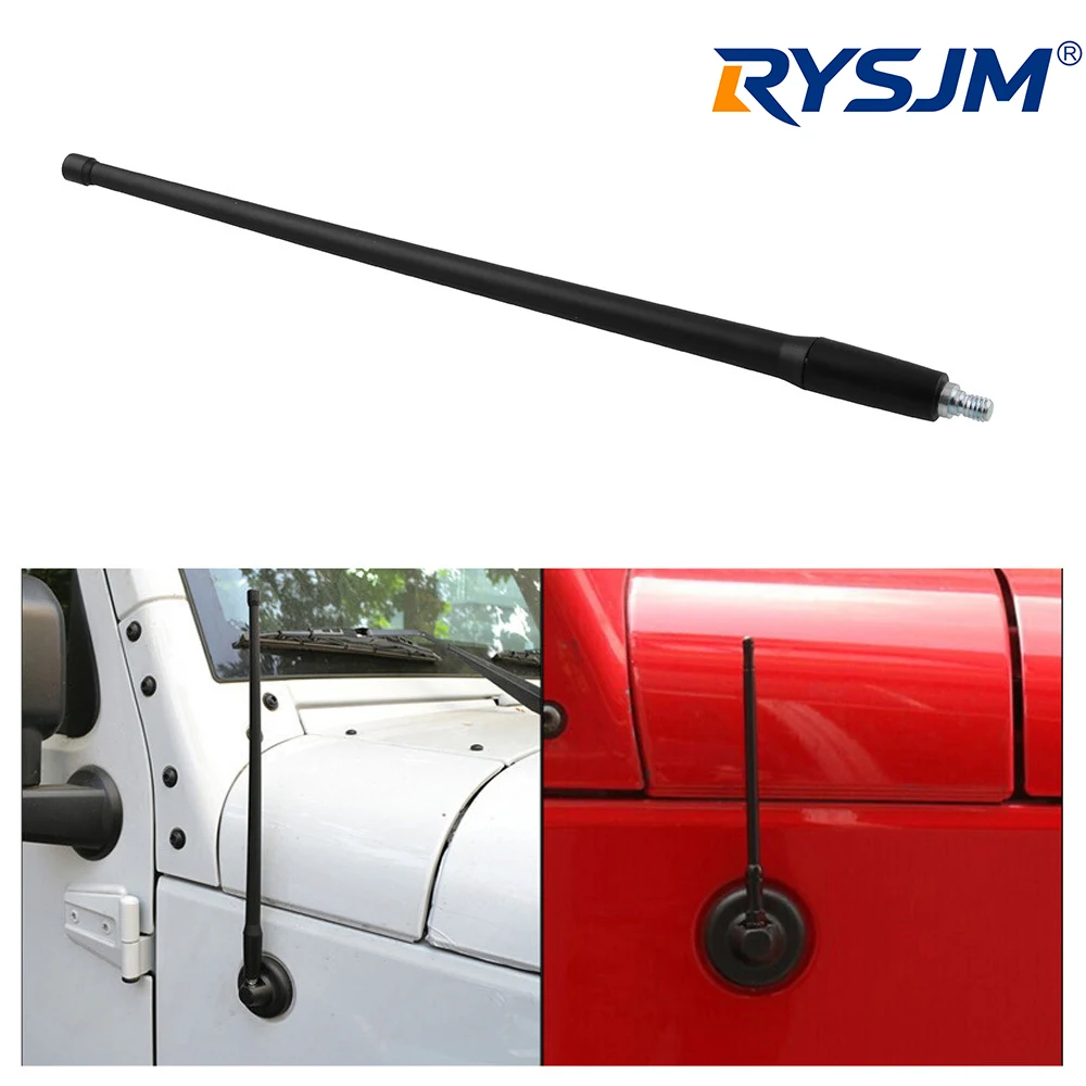 

13" Antenna Aerial for Jeep Wrangler JK JL 2007-2018 Rugged Ridge AM FM Car Radio Roof Reception Mast Amplifier Car Accessories
