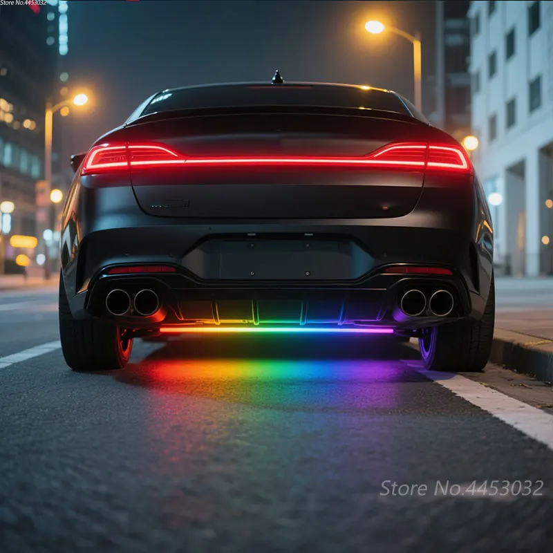 35 inch For Hyundai Tucson Sonata Elantra Santa Fe Kona Car Chassis Light LED Strip Warning Multi Color Bluetooth 12V waterproof