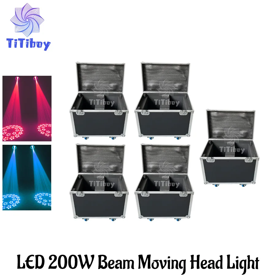 

No Tax 5Pcs/Lot Flight Cases For LED 200W Beam Spot Moving Head Stage Lighting Effect For Dj Wedding Party Disco Dance