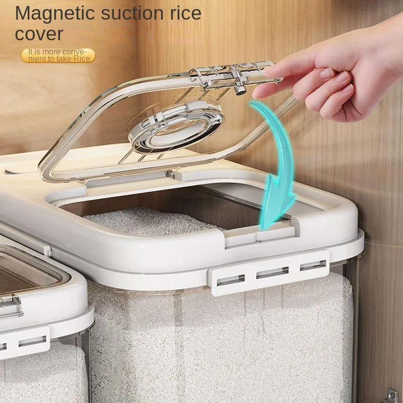 15Kg Rice Storage Container Sealed Grain Cereal Dispenser Storage Box Household Thickened Moisture-proof Sealed Rice Jar