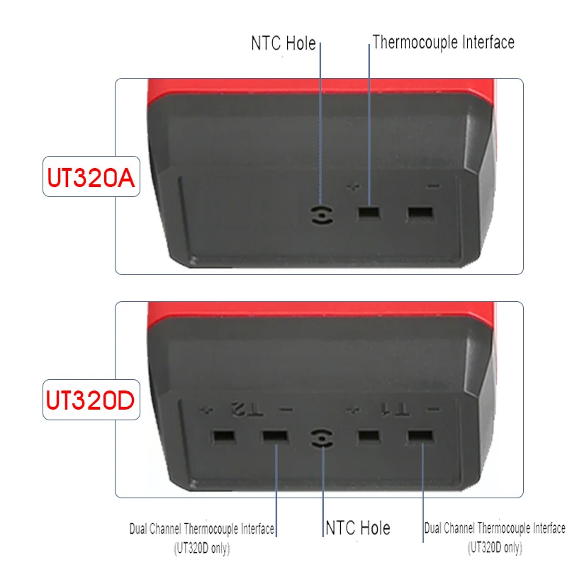 UNI-T UT320D termometr higrometr Thermokoppel typ kontaktu podwójny kanał K/J miernik temperatury UT320A higrometr tester