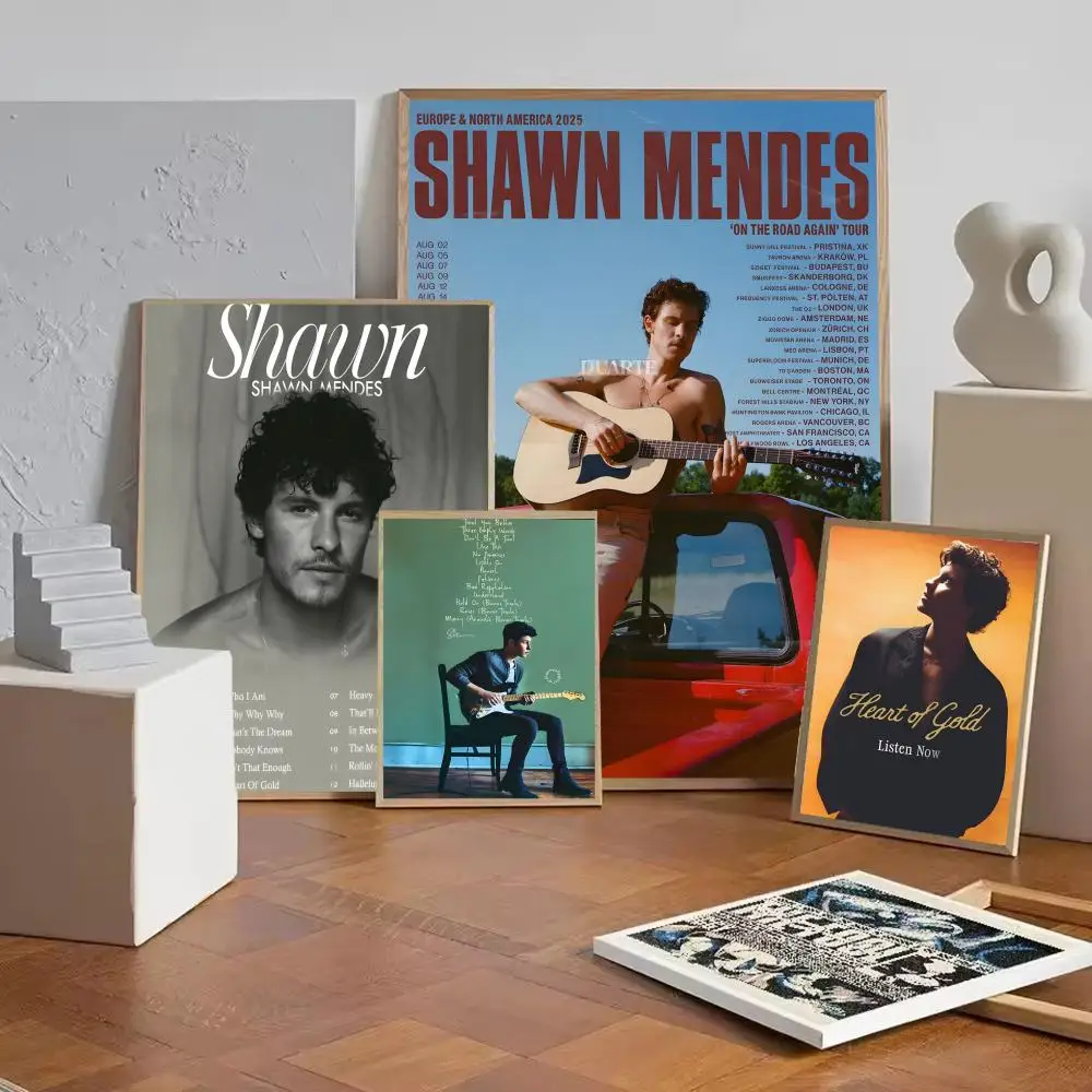 S-Shawn Mendes SINGER Poster Paper Print Home Living Room Bedroom Entrance Bar Cafe Art Painting Decoration