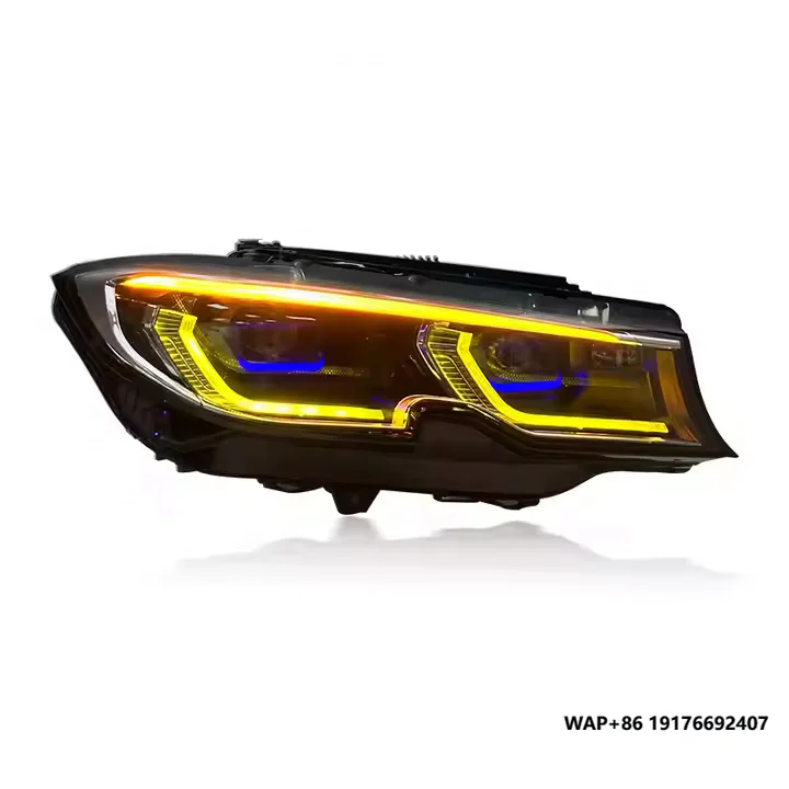 ’BMX 3 Series G20 G21 G28 19-22 Yellow White ‘Laser Headlight High Low Fog Turn Signal Lamp Switch DRL Front Lights 6000k Color