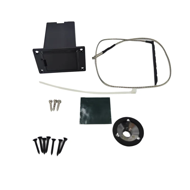 A69P-4-Bands eq equalizador guitarra acústica pré-amplificador piezo captador com sistema sintonizador latão endpin jack para guitarra folk