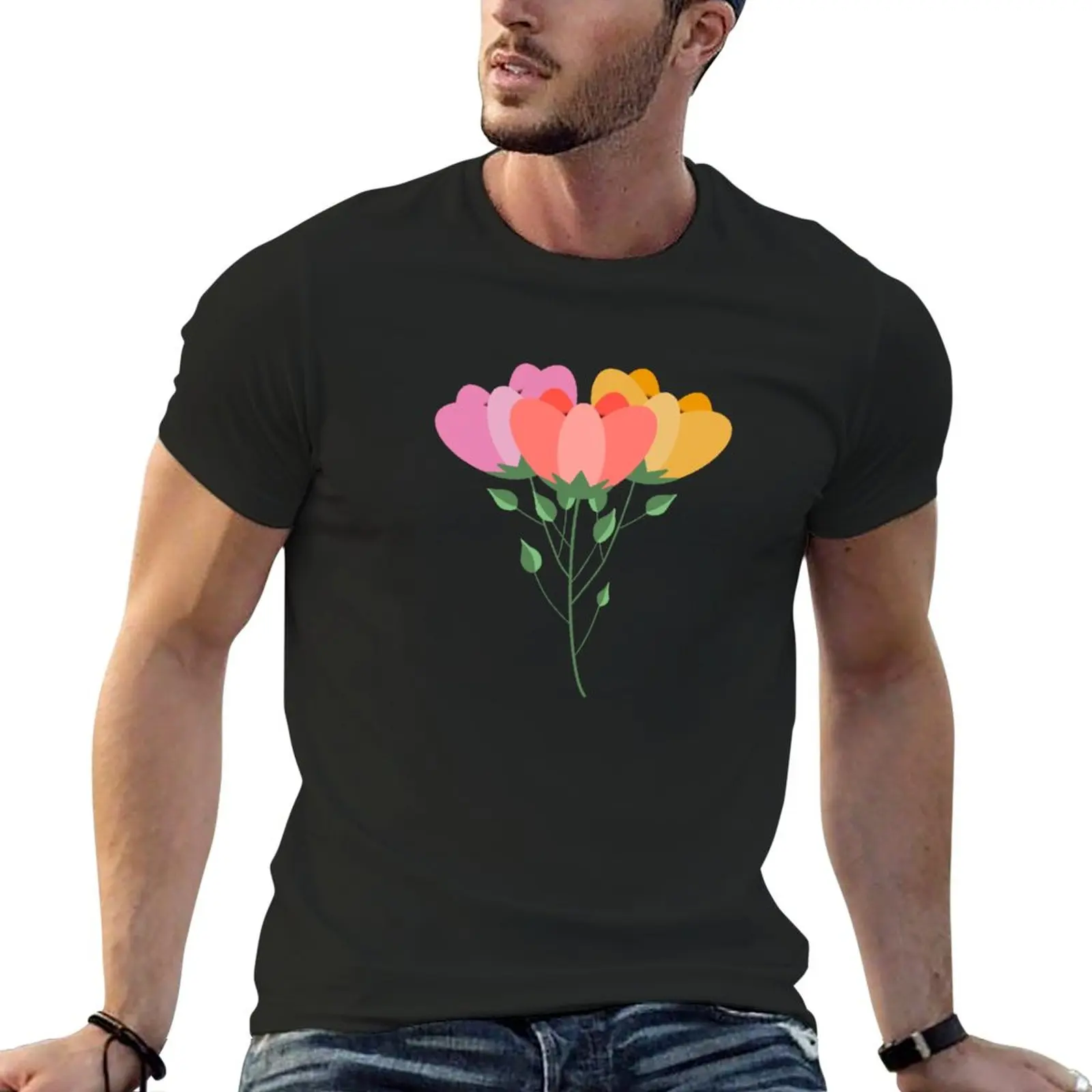 Peonies T-Shirt customs design your own cute clothes Tee shirt men clothings