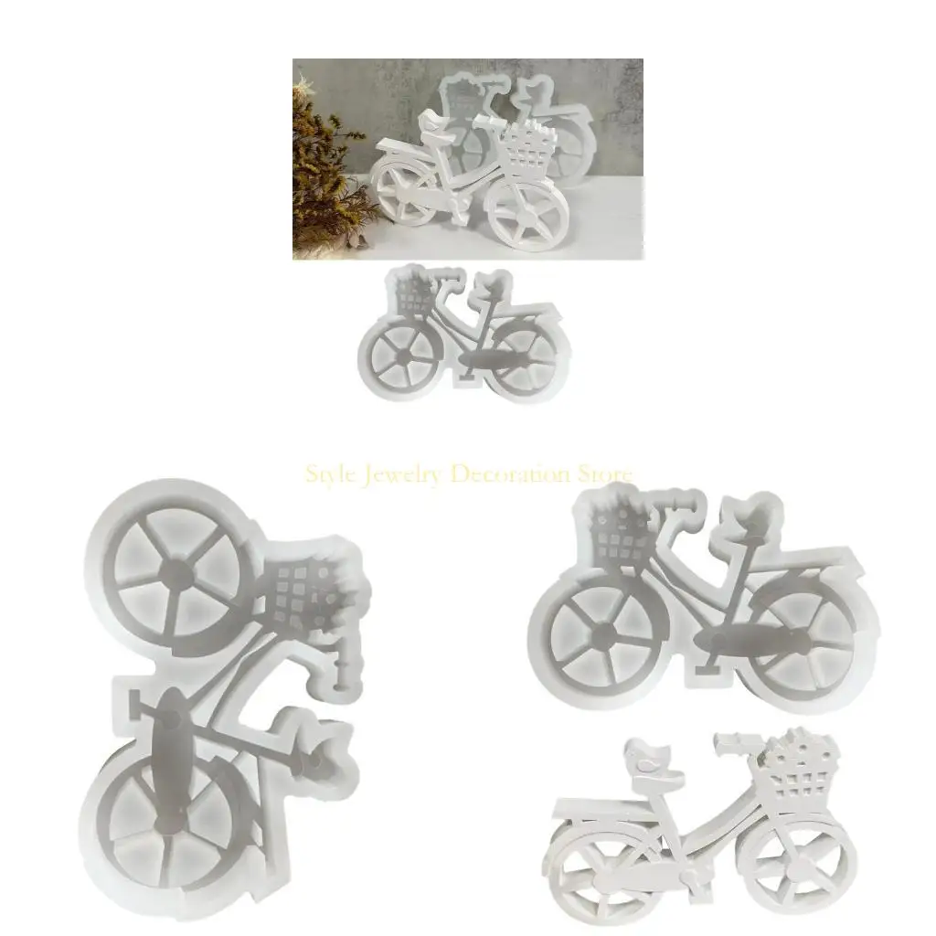 

D46E Creative Bike Shaped Accessory Silicone Mold Flexible Resin Craft Mould