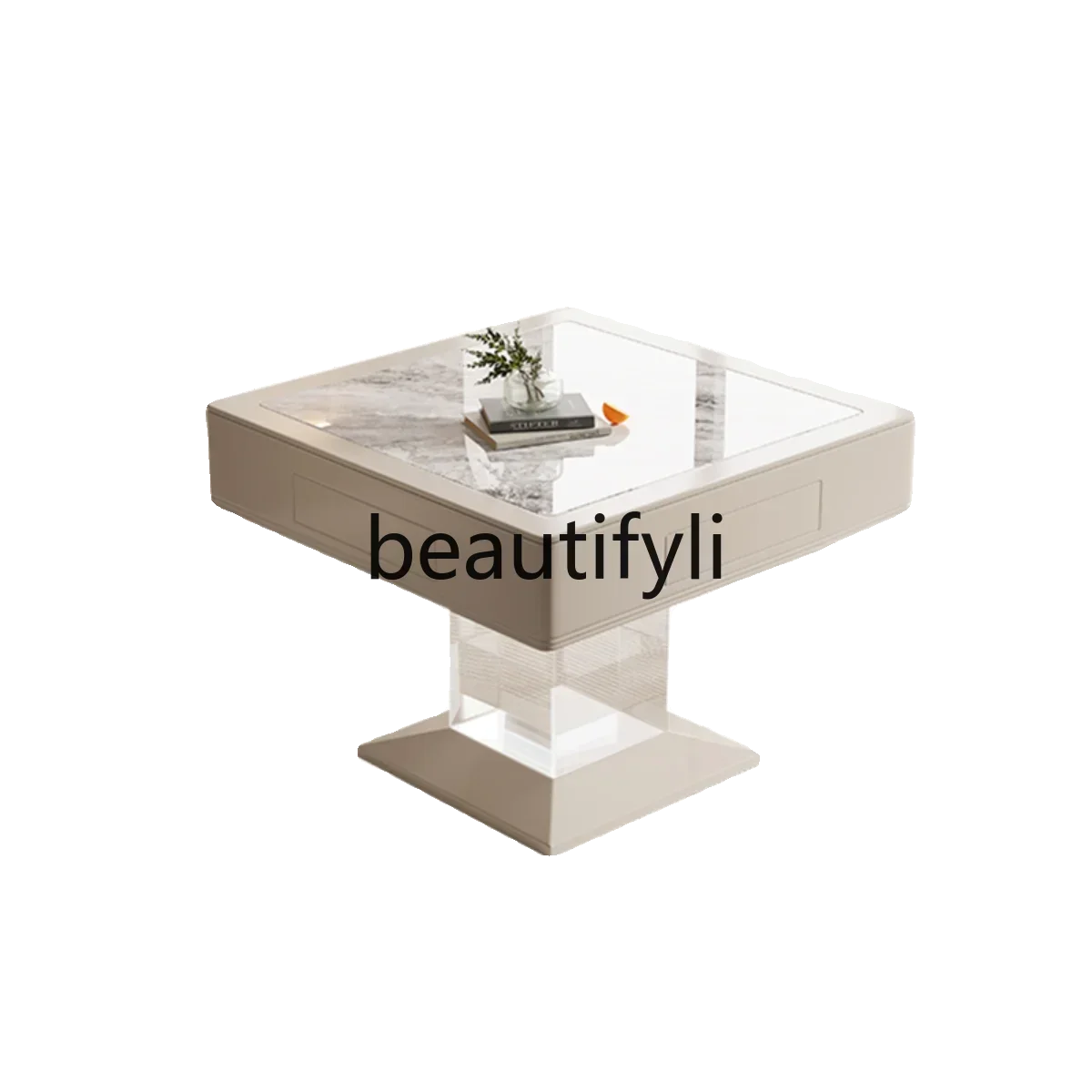 

Acrylic suspension automatic mahjong table dining table integrated dual-purpose modern light luxury simple silent