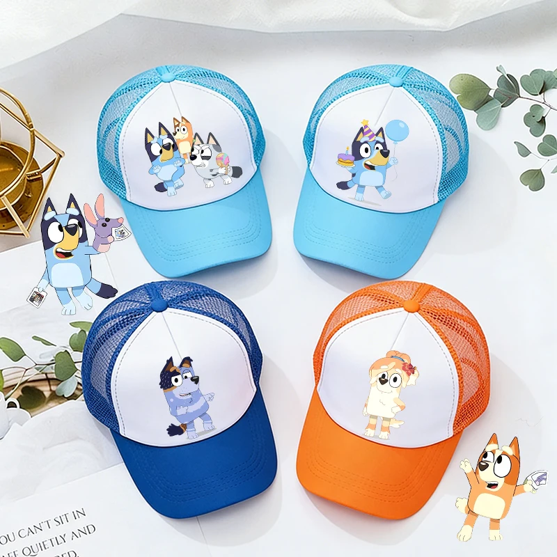 Blueye Baseball Cap Boy Girl Cute Anime Cartoon Hat Sports Outdoor Casual Mesh Adjustable Sunshade Canvas Hat Kids Birthday Gift