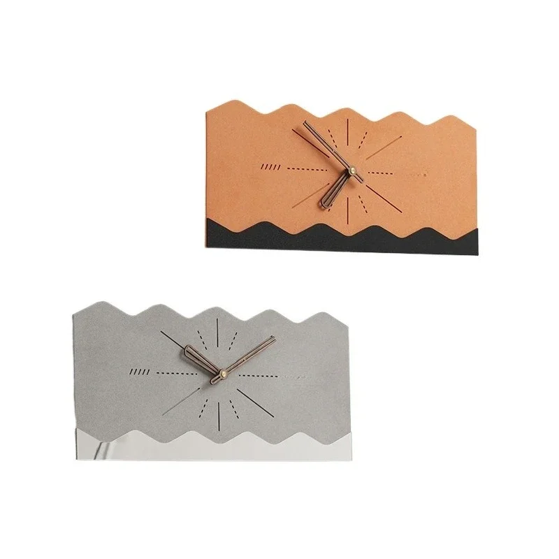 

No punching Internet celebrity clock 2024 new home living room wall art creative clock wall hanging