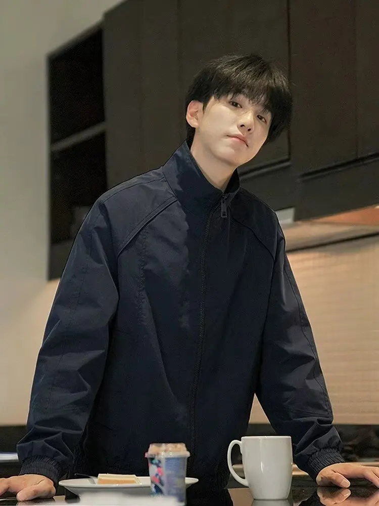 Cityboy Premium Flight Jacket Men's Spring Autumn Three-Proof Fabric Workwear Short Motorcycle Style Casual Long Sleeve Zipper