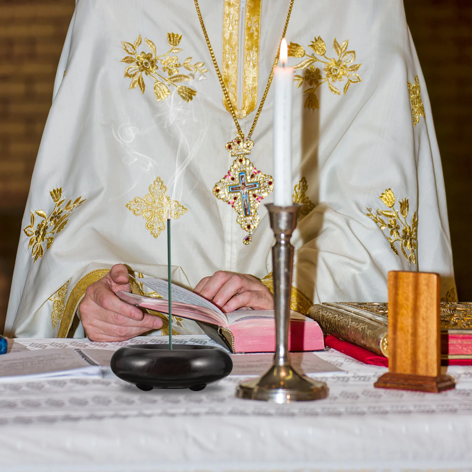 

Retro Incense Stick Burner Unique Wooden Holder Aromatic Tabletop Decoration Interior Refreshing Incense Sticks Holder