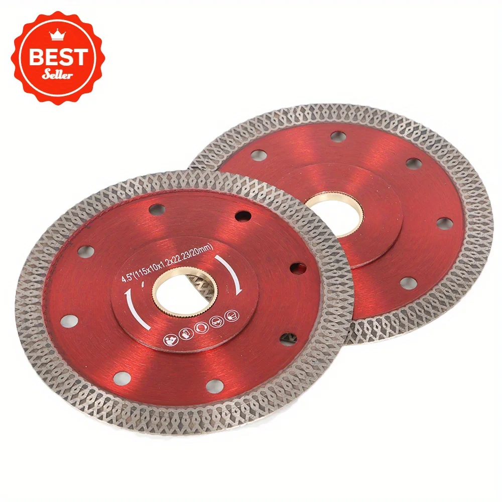 

4-1/2" супертонкий алмазный фарфоровый пильный диск, керамический отрезной диск, 2 шт.