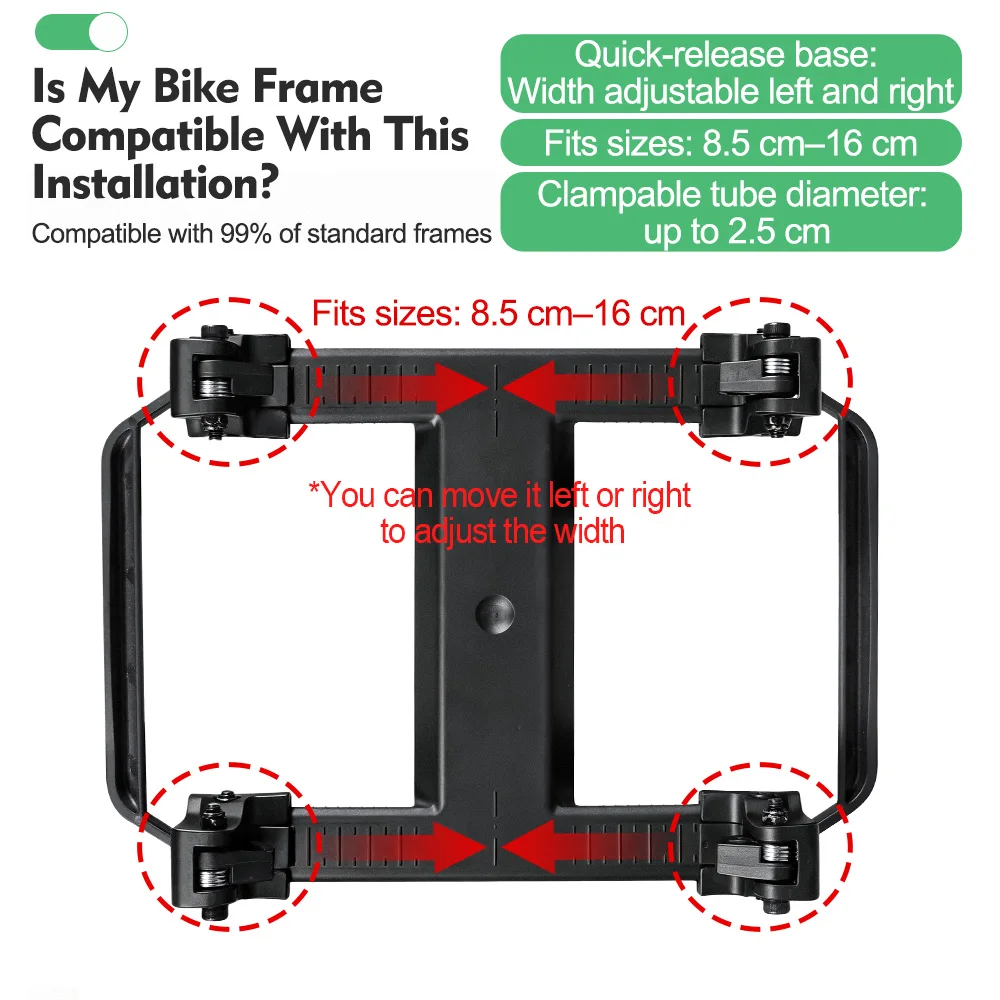 Quick Detachable E-Bike Rear Rack MTB Bike Bicycle Carrier Holder Luggage Rack Trunk Detachable Bike Rear Shelf Racks Holder