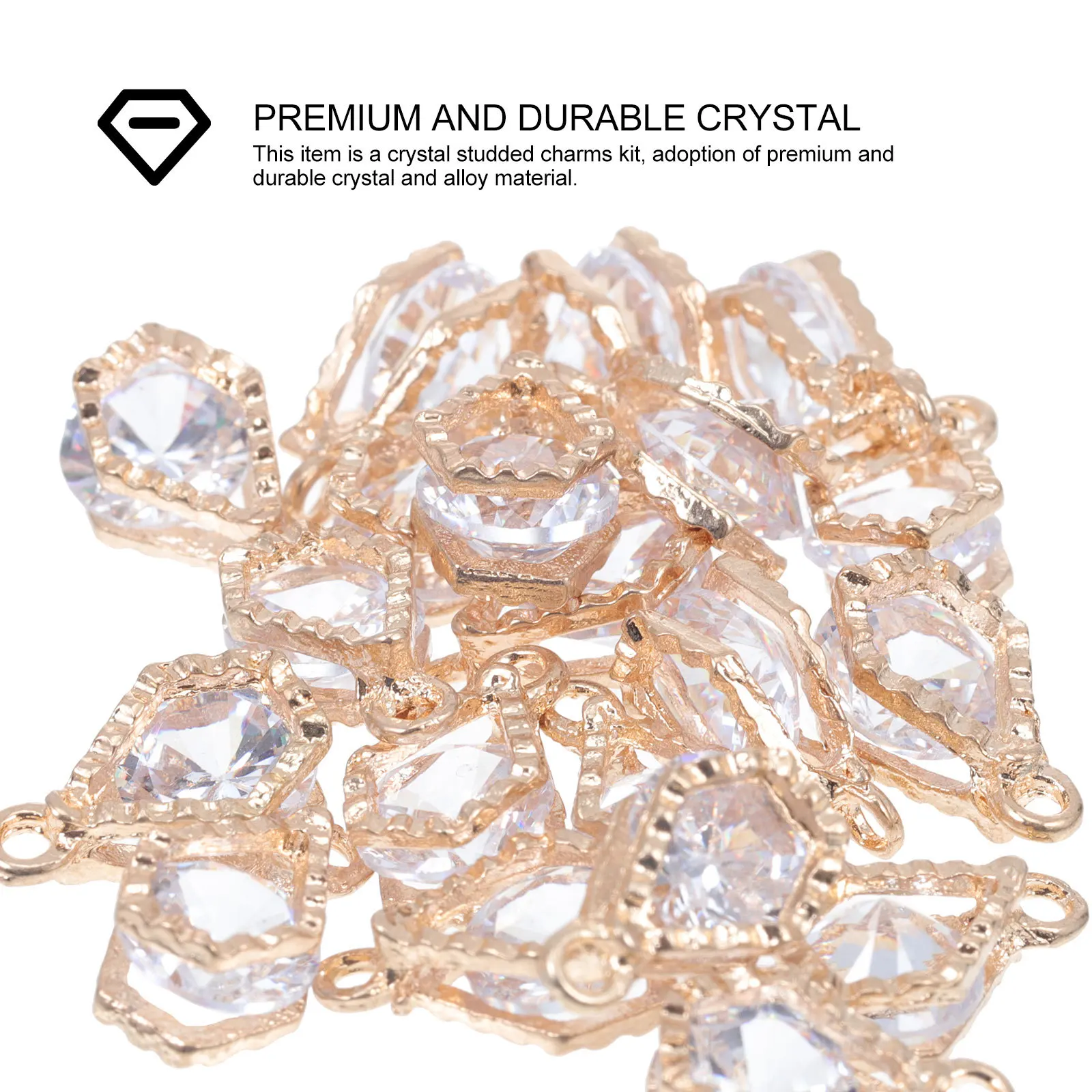 

20Pcs Crystal Alloy Pendant Charms Decorative Handmade Jewelry Making Accessories Earrings Necklace Bracelets DIY Supplies