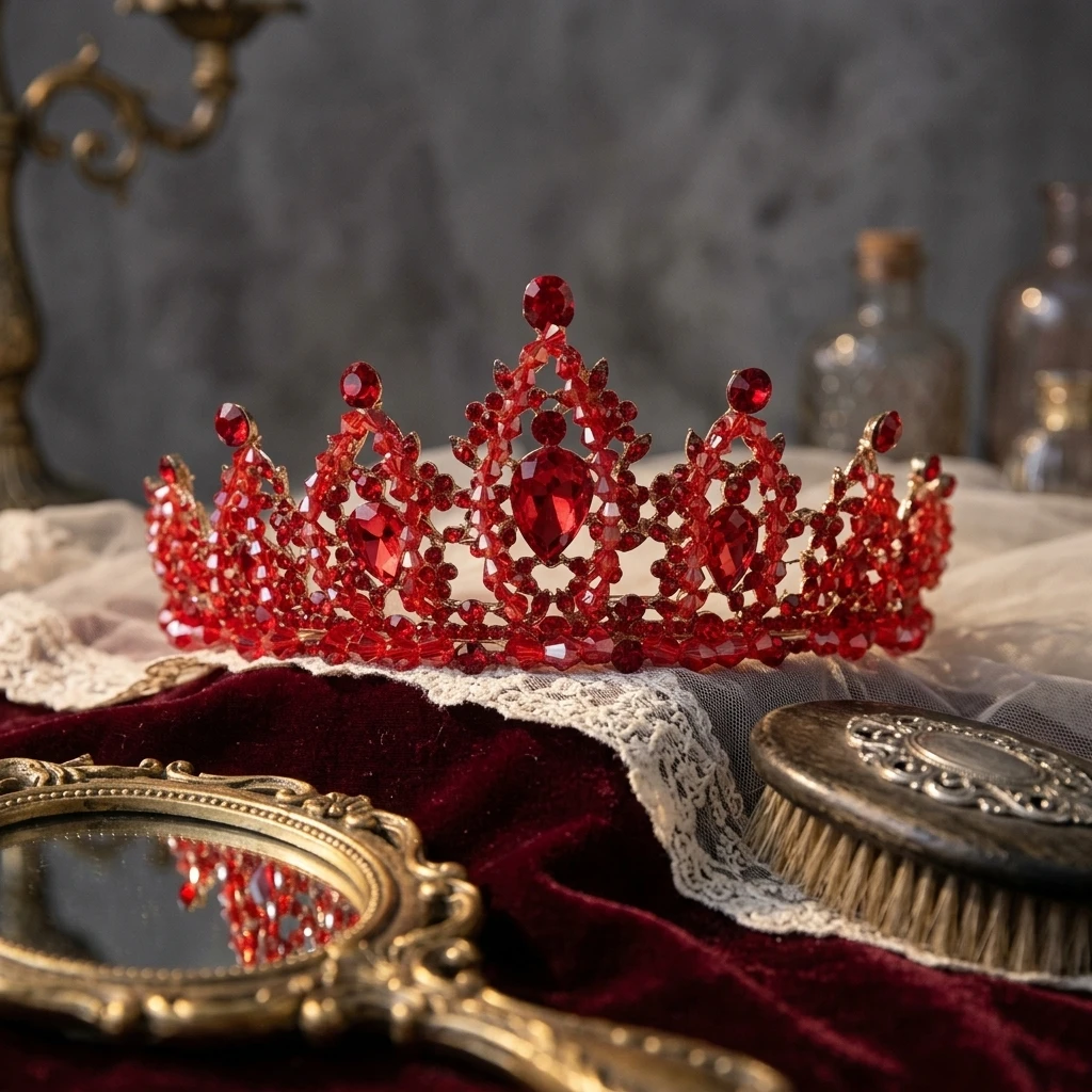 Bridal Crown Baroque Wedding Headpiece Elegant Retro Alloy Rhinestone Tiara for Bride Party Costume Jewelry Accessories