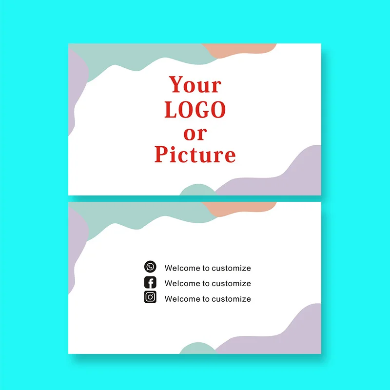 Customized Cards Tarjetas Personalizadas Thank You Card Customized Business Custom Logo Card  Postcard Customized Business Cards