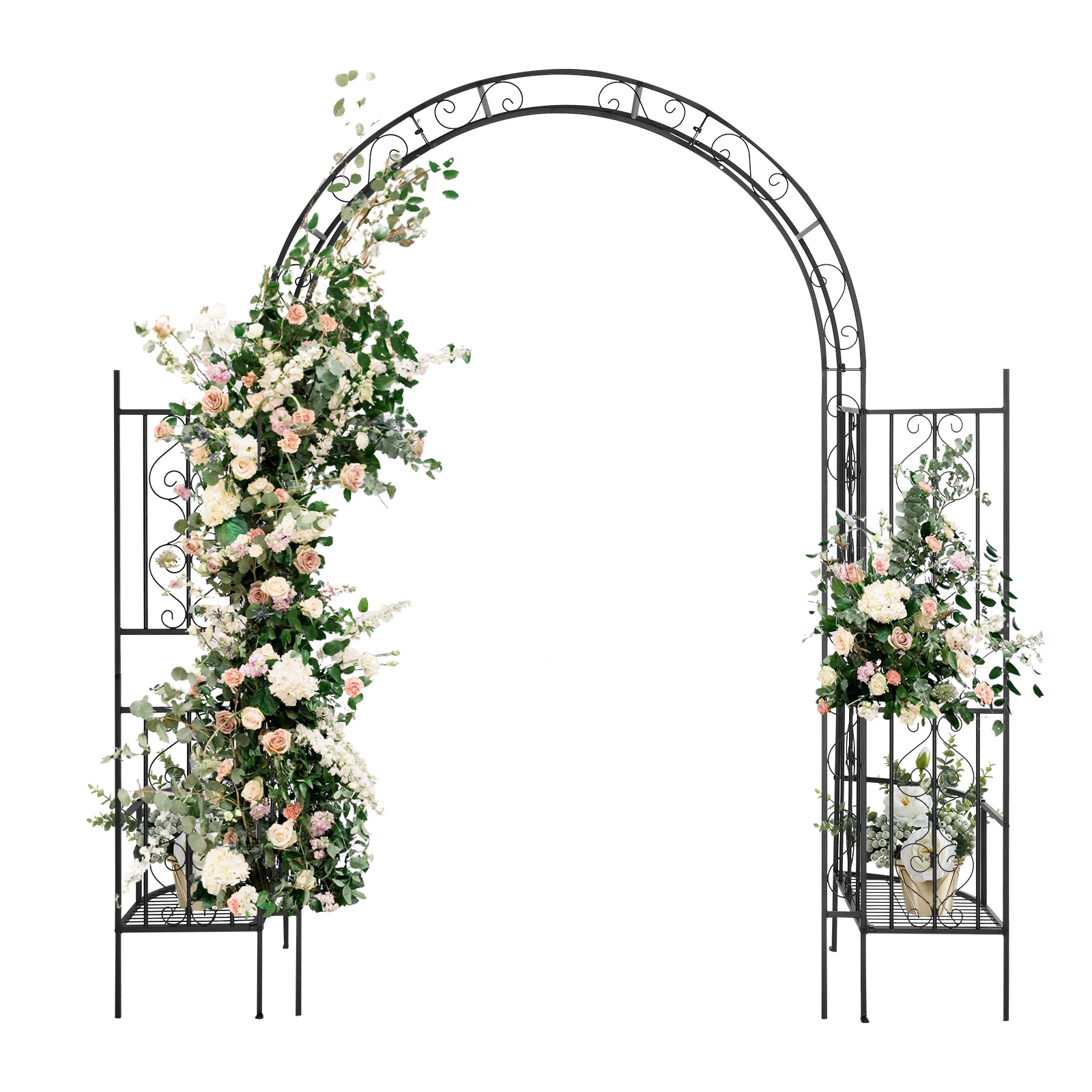 

78*23*83.9 Arc Roof Double Layer Arch Courtyard Black
